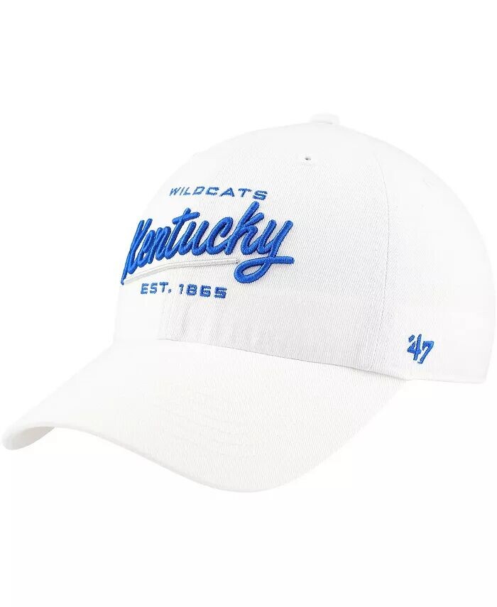 

Женская белая регулируемая шапка Kentucky Wildcats Sidney Clean Up '47 Brand, белый
