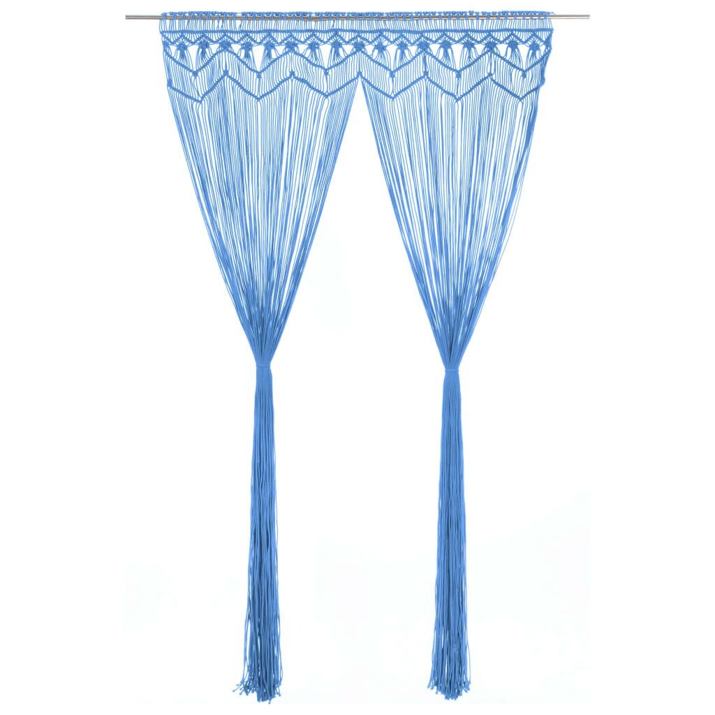 

Штора макраме синяя 140х240 см хлопок DKD HOME DECOR, синий
