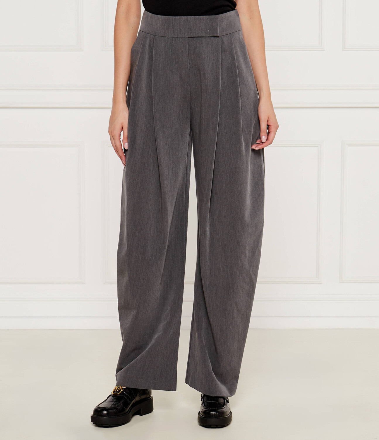 

Брюки Pinko PATRE flare fit, серый