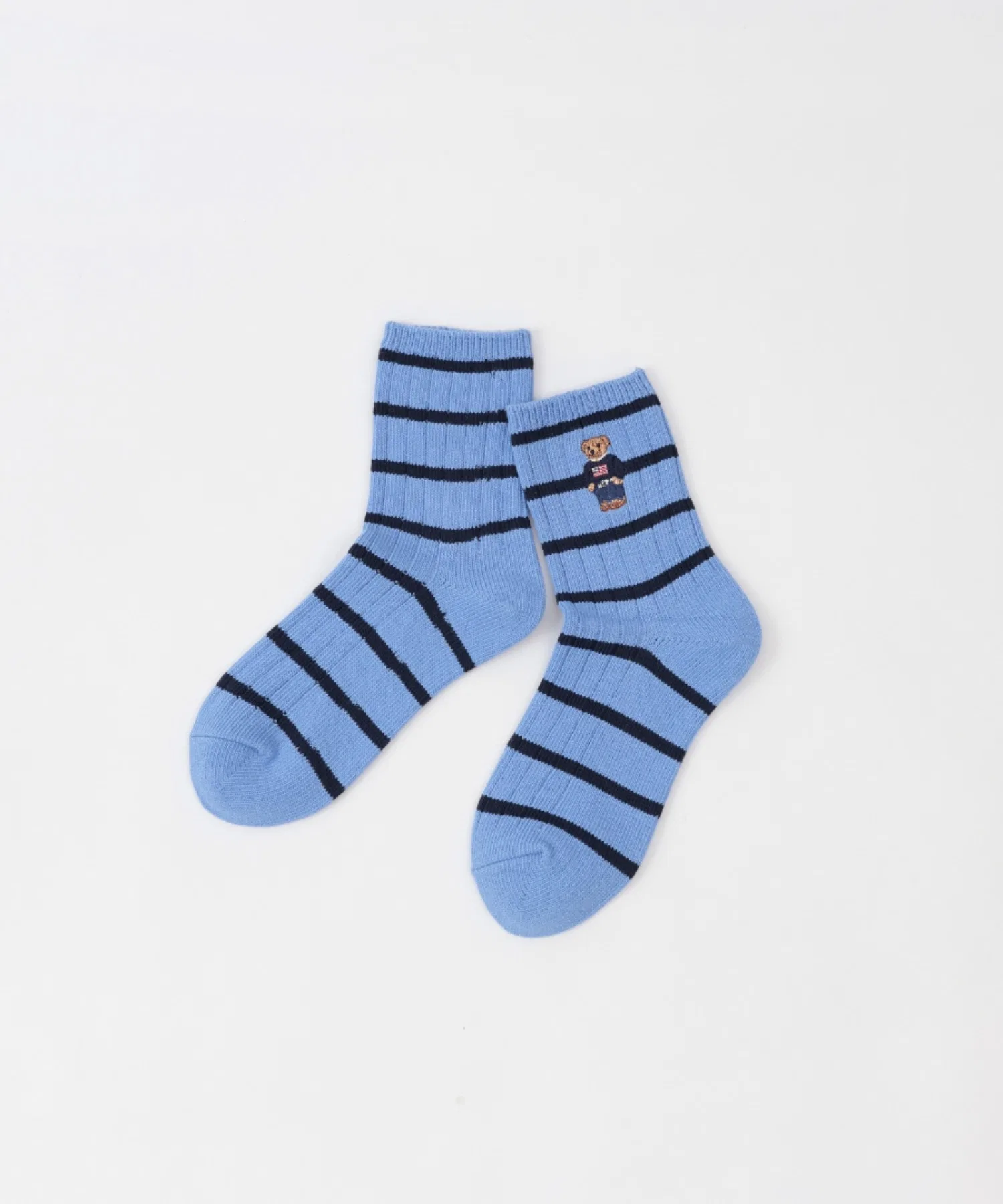 POLO RALPH LAUREN Полосатые короткие носки из органического хлопка с изображением медведя 03207200