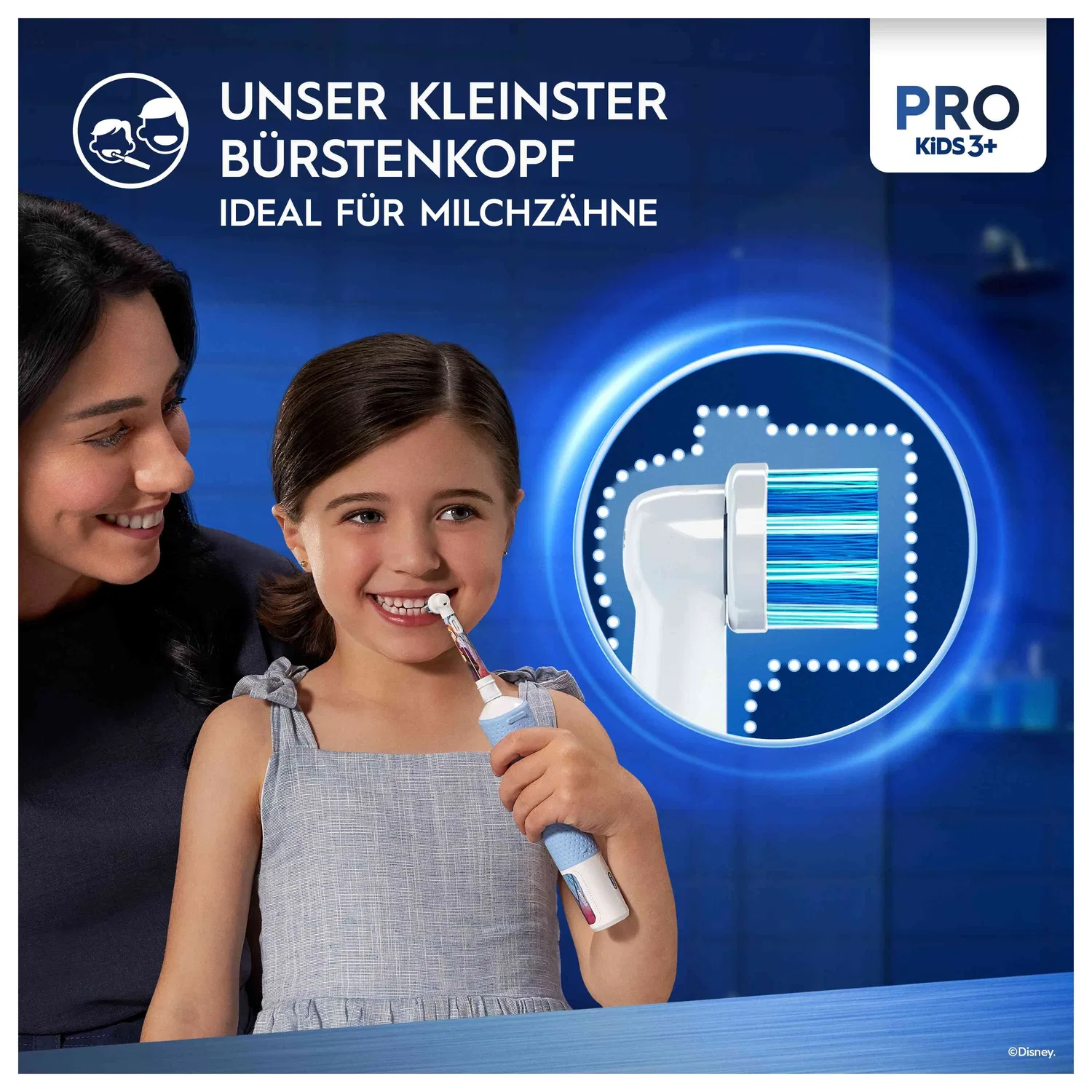 Электрическая детская зубная щетка Frozen Oral-B голубой — фото 3