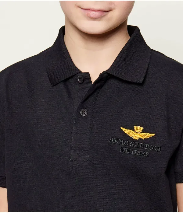 Полюс regular fit Aeronautica Militare, черный — фото 4