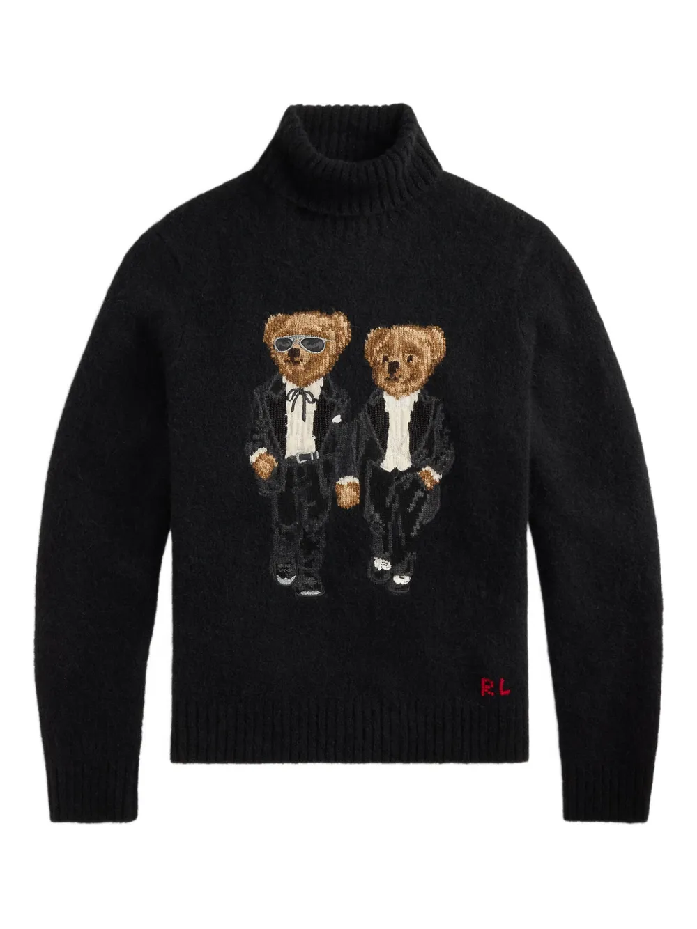 

Пуловер с высоким воротником и вышивкой POLO RALPH LAUREN, черный