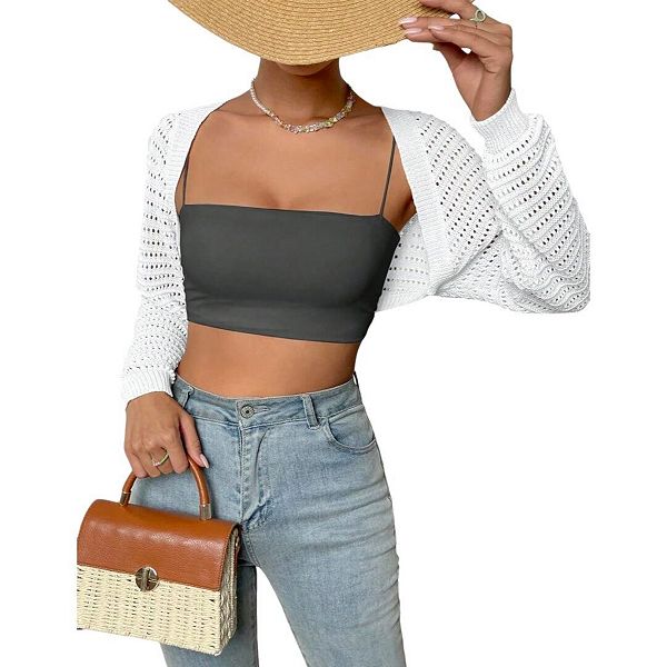 

Женский болеро-кардиган с длинным рукавом и открытой передней частью Yesfashion, Bleach