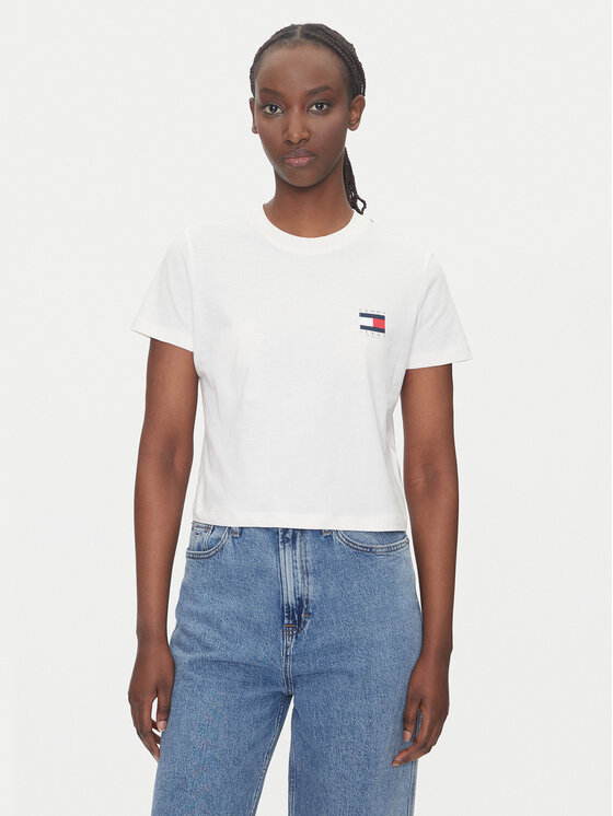 

Футболка обычного кроя DW0DW21423 Tommy Jeans, белый