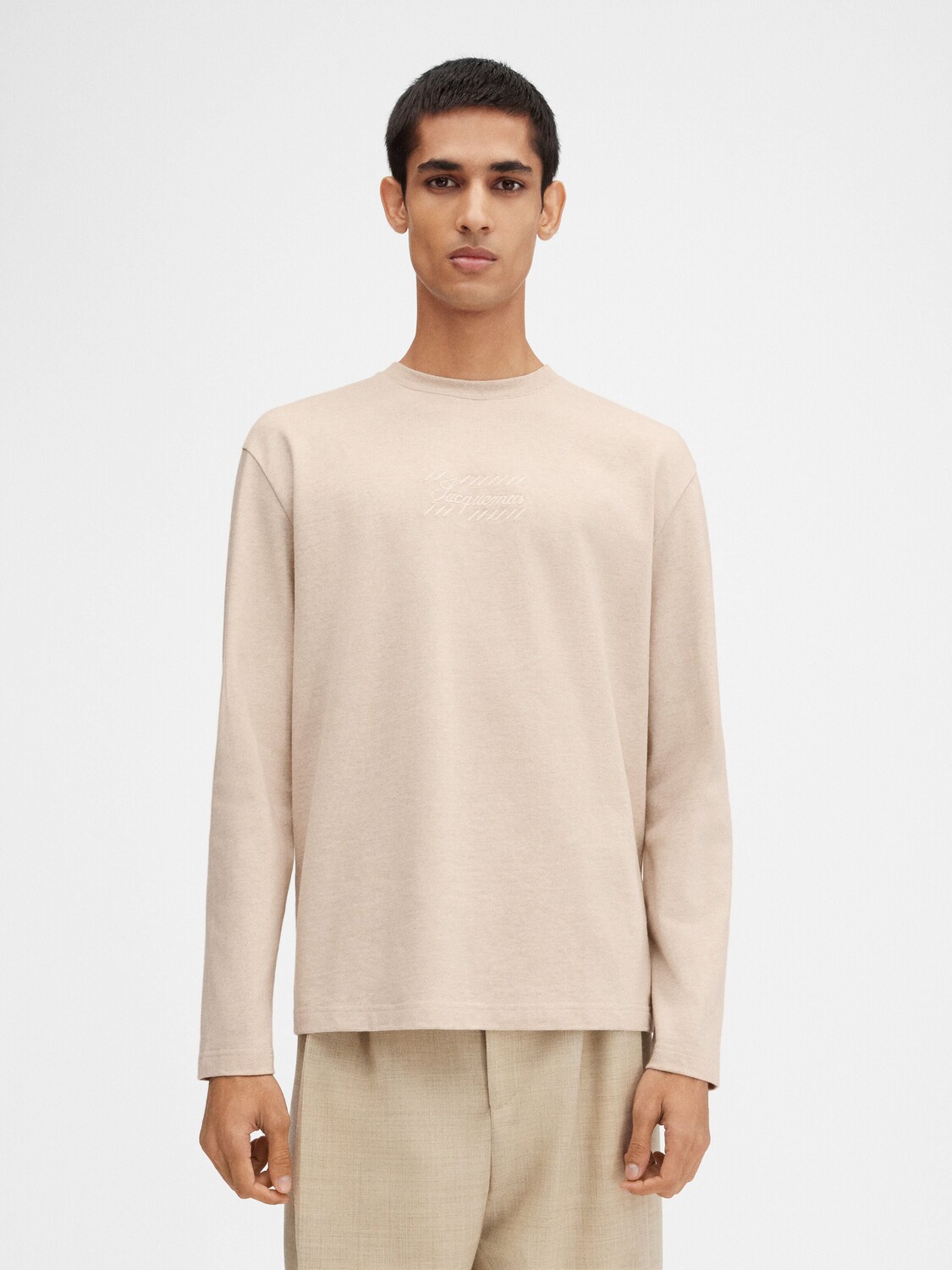 

Футболка с длинными рукавами и логотипом JACQUEMUS The Courchevel t-shirt, цвет Courchevel Adress White