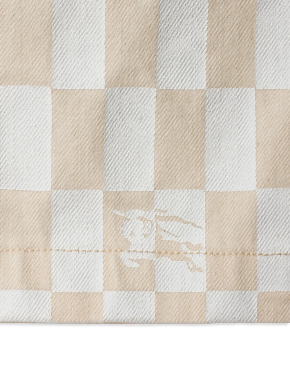 Юбка мини в клетку BURBERRY KIDS, белый — фото 3