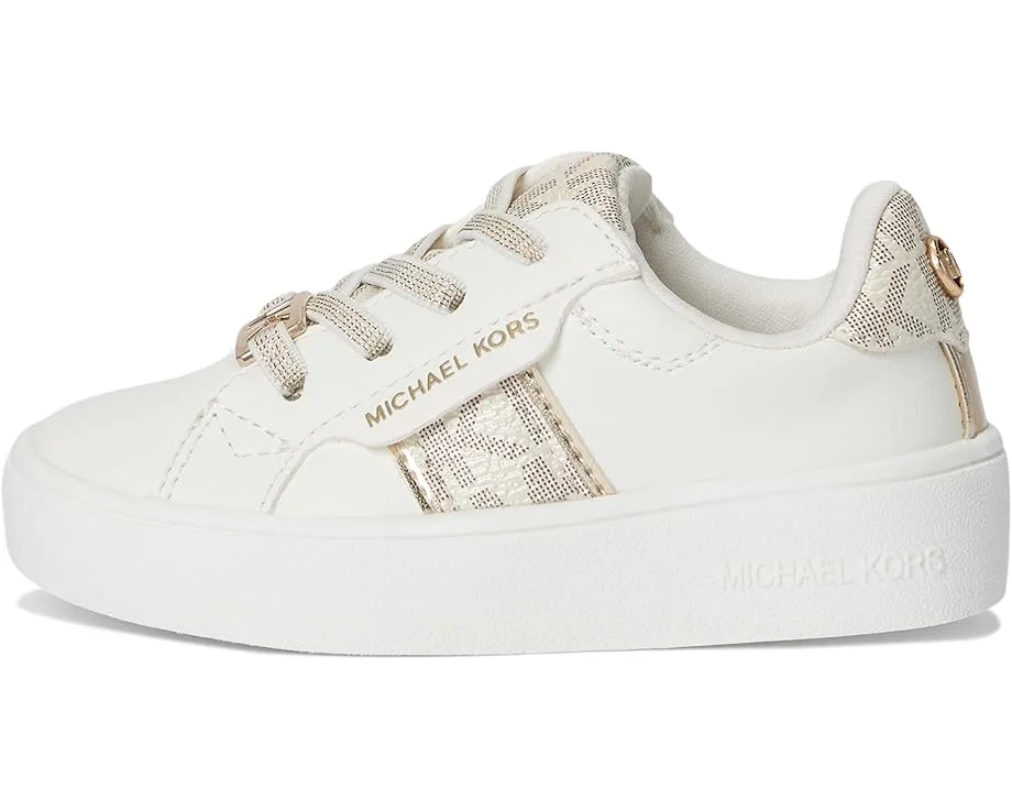 Кроссовки MICHAEL Michael Kors Kids Jem Maxine (Big Kid/Toddler), White/Pale Gold — фото 4