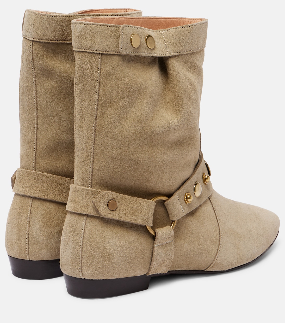 Stania замшевые ботинки до щиколотки Isabel Marant, Clay/ Gold — фото 2