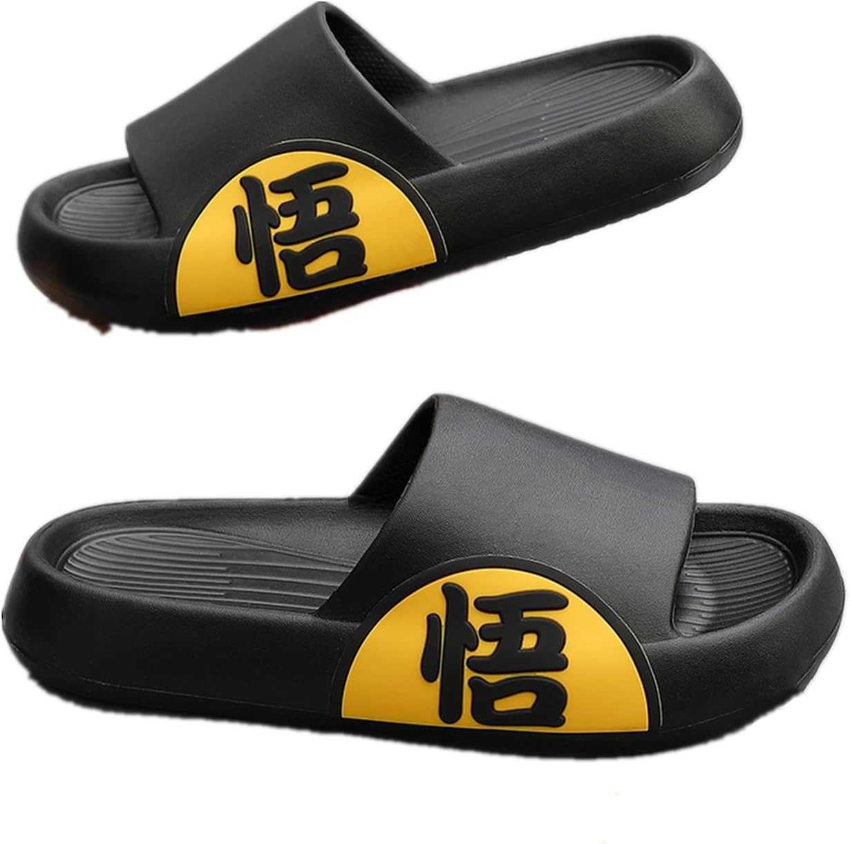 

Сланцы с открытым носком Aoakva для женщин и мужчин, летние душевые тапочки, противоскользящая пляжная обувь, мягкие и прочные из EVA, черный