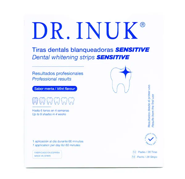 

Удалить пятна и улучшить белизну Tiras Blanqueadoras Sensitive Dr. Inuk, 14 UD