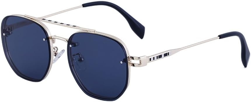 

Мужские солнцезащитные очки LVTFCO Fashion Borderless Oval в ретро-стиле с градиентной металлической оправой, для вождения на открытом воздухе, защита от УФ-излучения UV400, 1