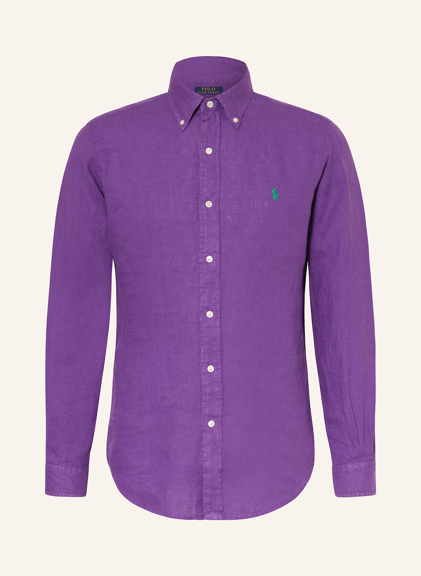 

Льняная рубашка, стандартный крой Polo Ralph Lauren, фиолетовый