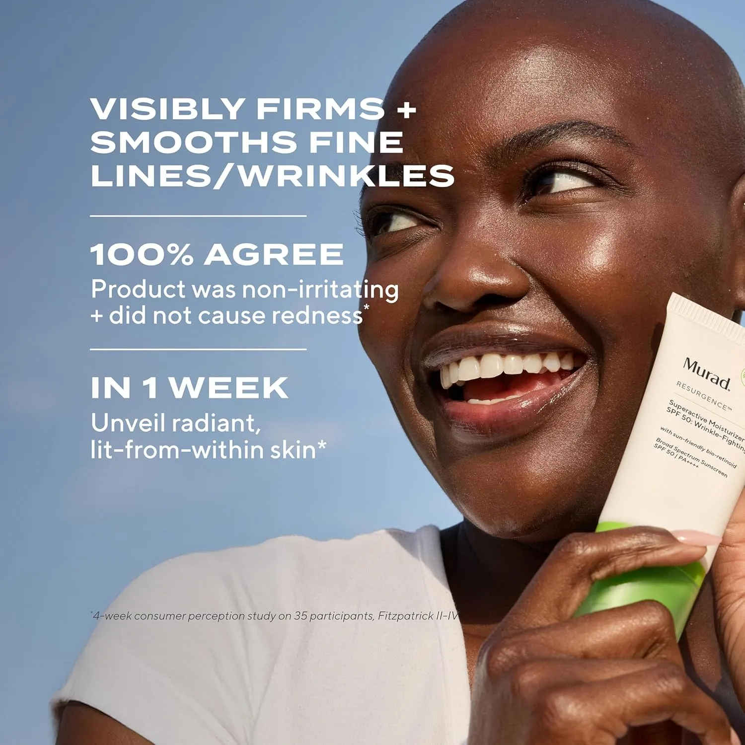 Murad Superactive Wrinkle-Fighting Moisturizer SPF 50 - Bio-Retinoid Ultra Sheer Facial Sunscreen для борьбы с морщинами и защиты от UVA/UVB, 50 мл, white — фото 4
