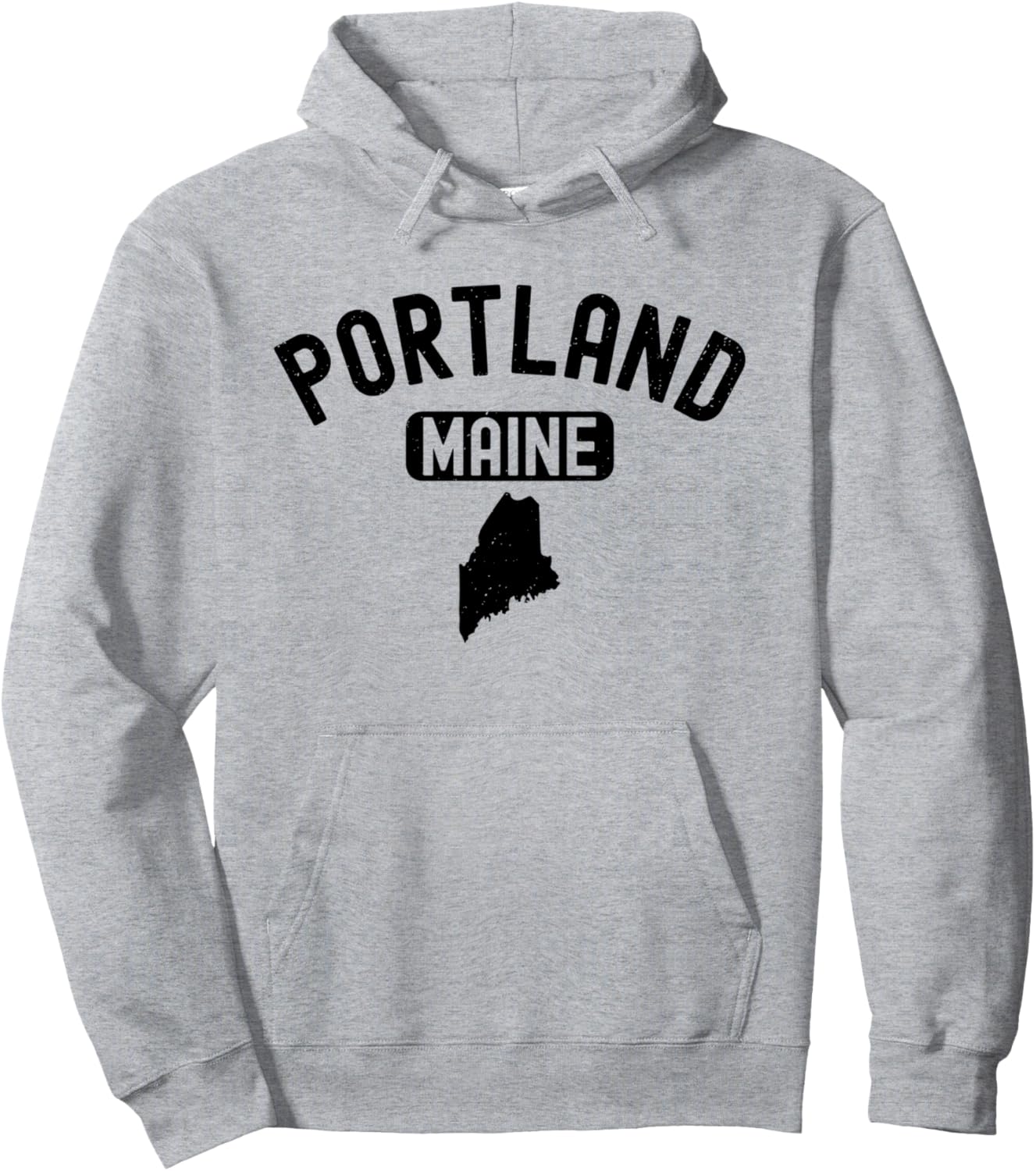 

Футболка Portland Maine State Lewiston Banger Auburn Women Men 207 Hoodie, серая Maine Tee Co