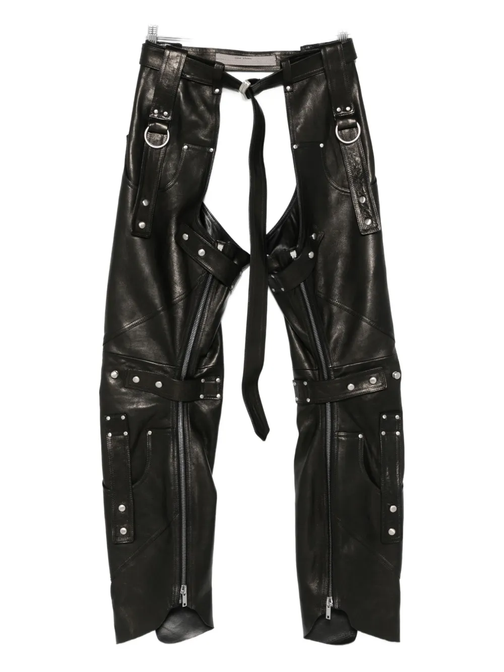 

Леопардовые чапсы с заклёпками и молниями Rick Owens, черный