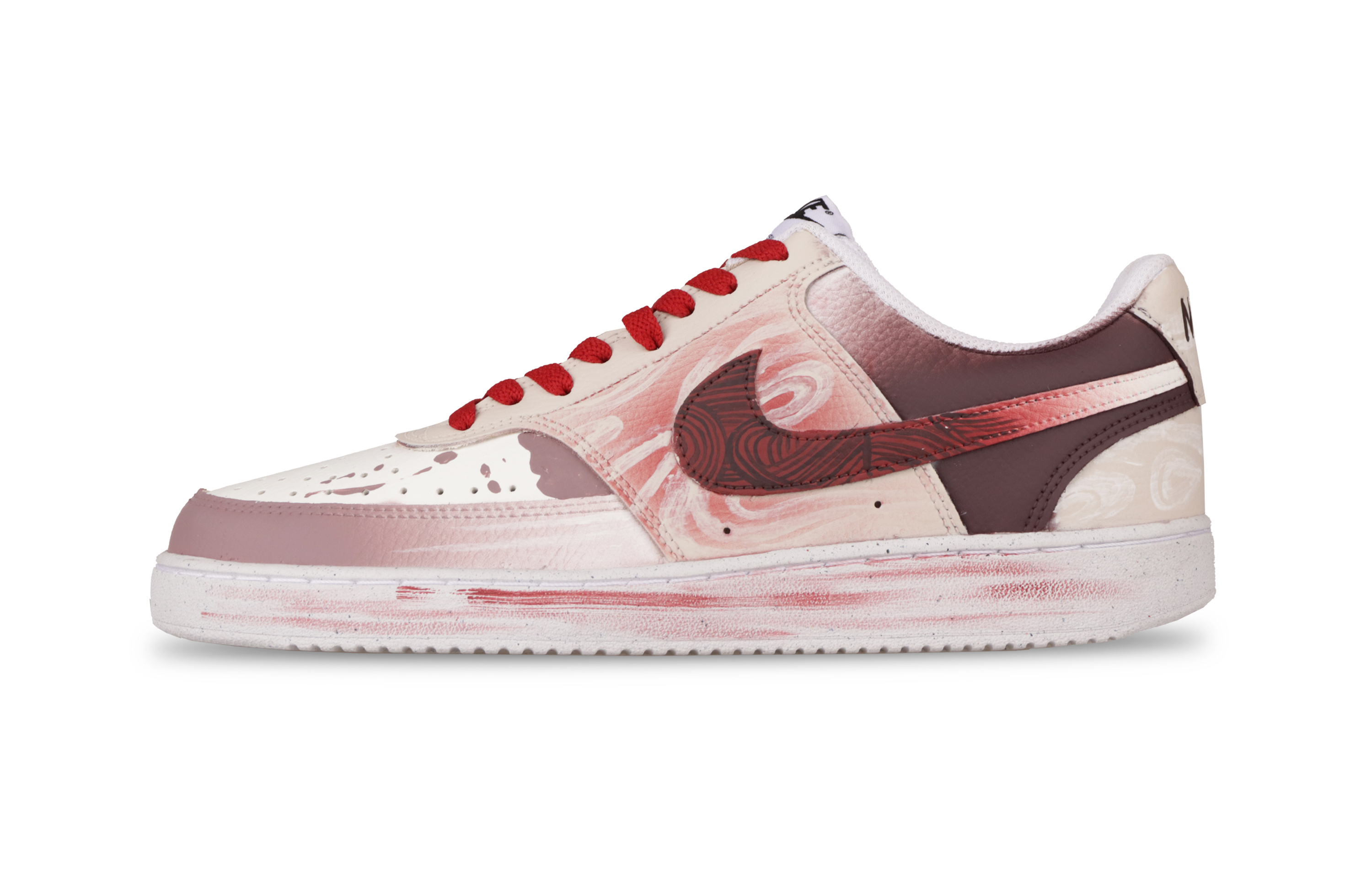 

Nike Кроссовки Court Vision 1 Envious White, износостойкие, низкие, для скейтбординга, мужские, розово-коричневые
