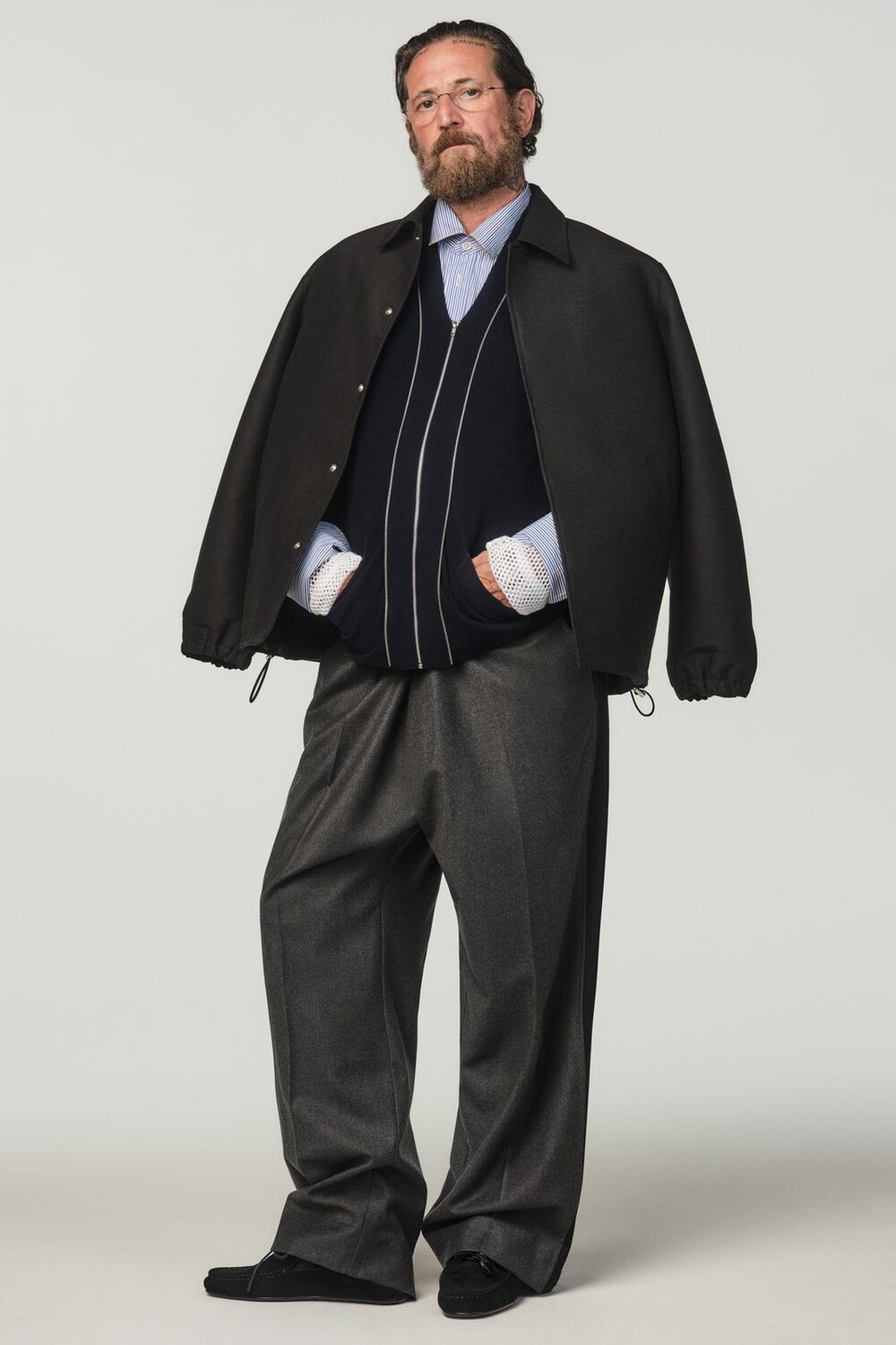 

Рубашка Zara by Stefano Pilati Striped, голубой/полосатый