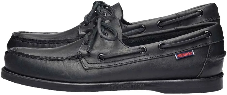 

Топсайдеры Sebago Portland - мокасины из цельной кожи, ручная прошивка с кожаной подкладкой стельки и нескользящей резиновой подошвой, не оставляющей следов, черный