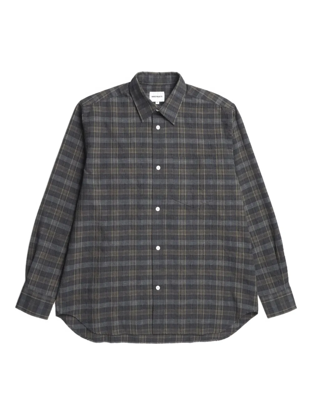 

Рубашка в клетку Norse Projects, серый