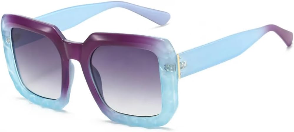 

Солнцезащитные очки с защитой от УФ-излучения UV400 | Градиентные линзы | Яркие цветные линзы | Для женщин и мужчин | Для занятий спортом на открытом воздухе и вождения DSVIGF, Purple Blue Gray