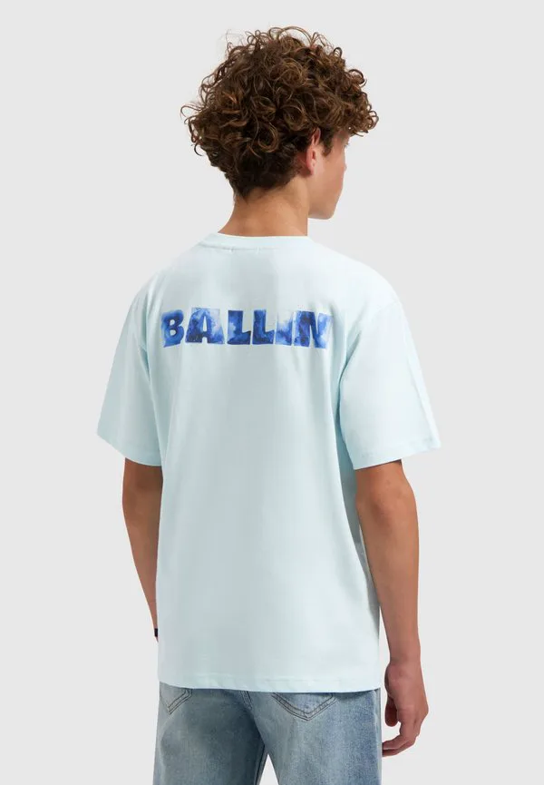 Футболка свободного кроя с круглым вырезом и принтом Ballin, Light Blue — фото 2