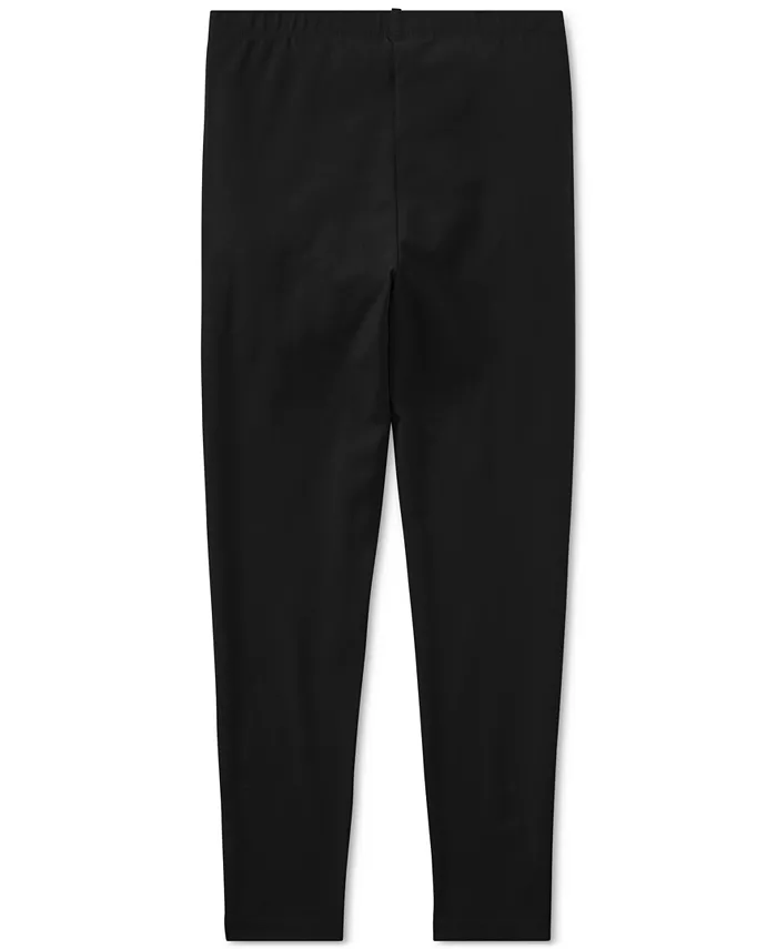 Детские легинсы с вышитым пони Stretch Cotton для девочек 2T-6X Polo Ralph Lauren, черный — фото 4