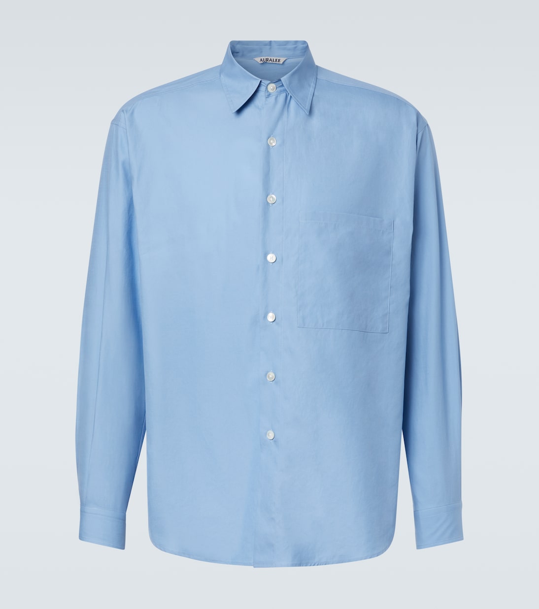 

Рубашка из хлопкового твила Auralee, синий