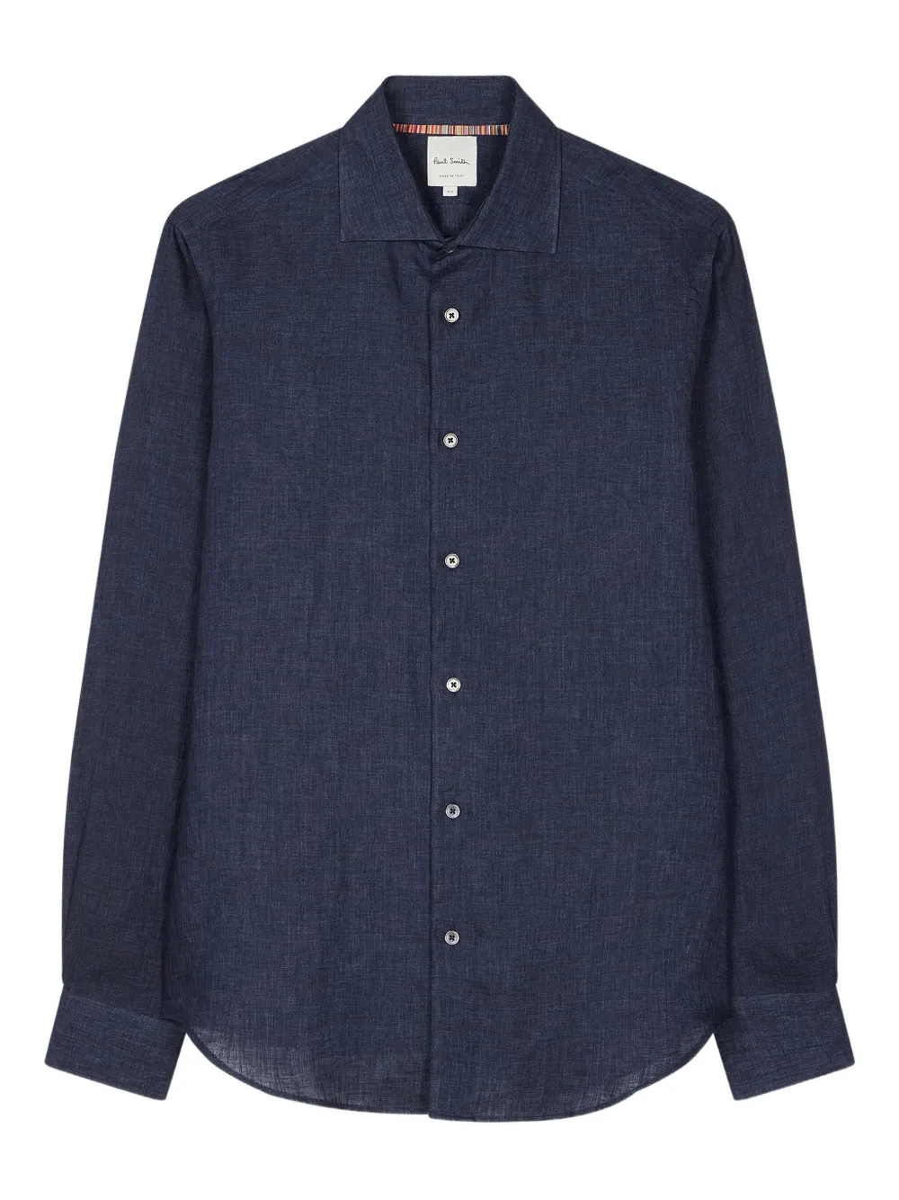 

Льняная рубашка с длинными рукавами Paul Smith, синий