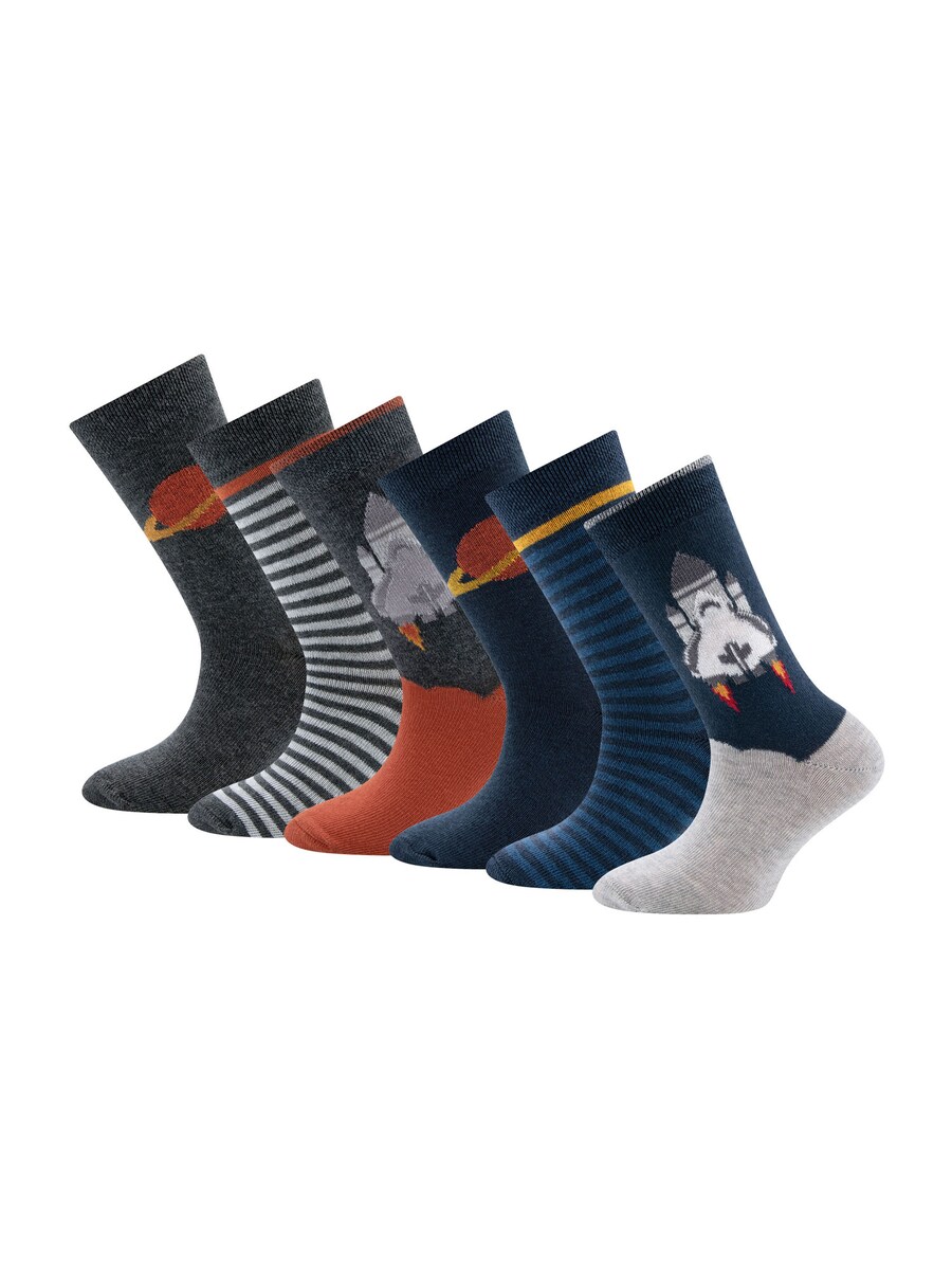 Носки EWERS, Navy/Auburn/Anthracite/Mottled Grey