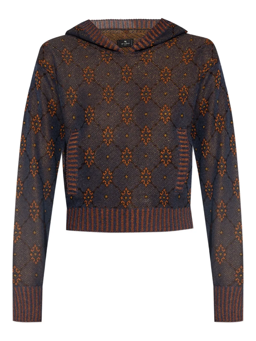

Худи с узором ETRO, коричневый