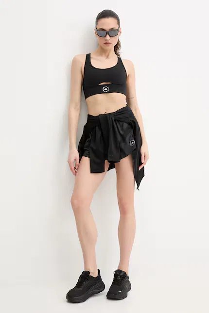 Спортивный бюстгальтер без застежки Adidas by Stella McCartney, черный — фото 2