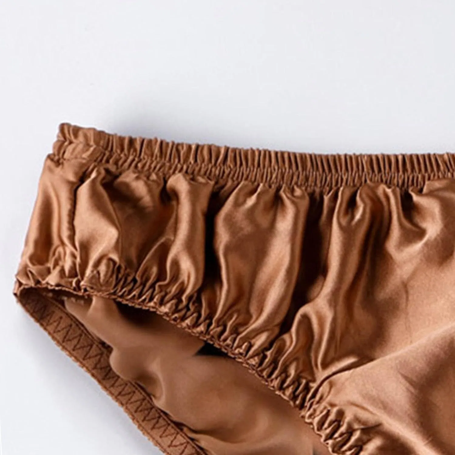 Боксеры шелковые, Soft String Pants, Coffee-5pc — фото 3