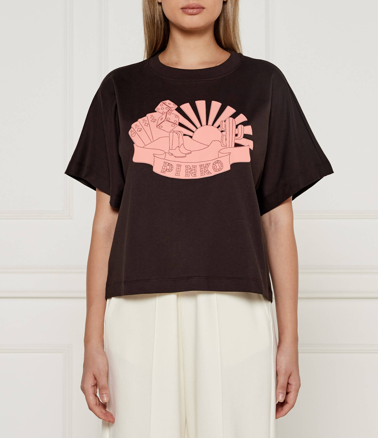 

Футболка Pinko DICE Regular Fit, коричневый