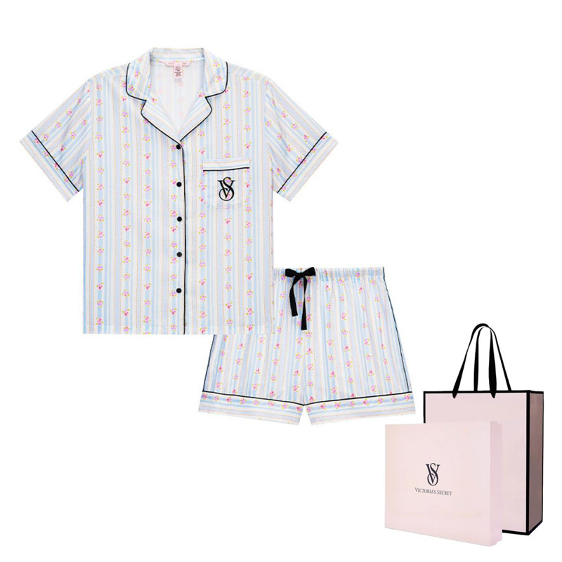 

Женский пижамный комплект Light Water Floral Victoria's Secret, синий