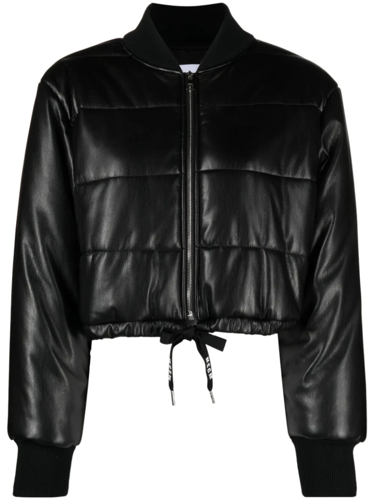 

MSGM глянцевый пуховик, черный