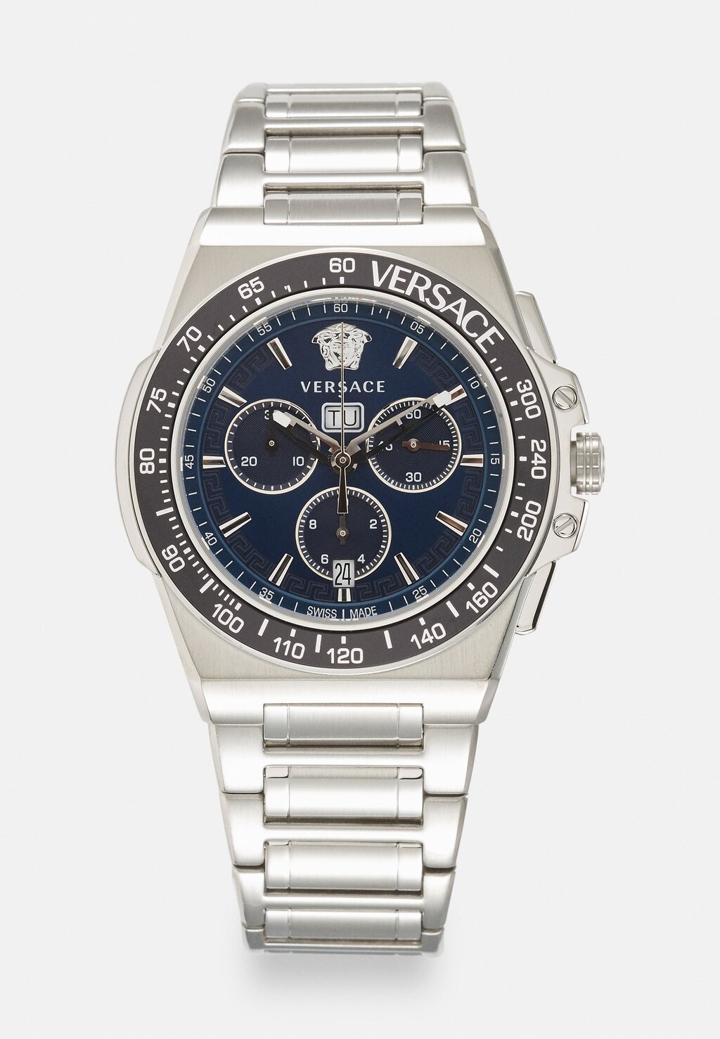 

Хронограф Greca Extreme Chrono Versace, цвет silvercoloured/blue dial