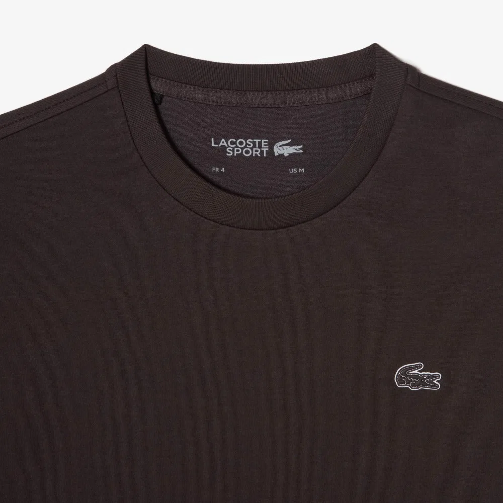 Мужская базовая футболка коричневого цвета от Lacoste — фото 2