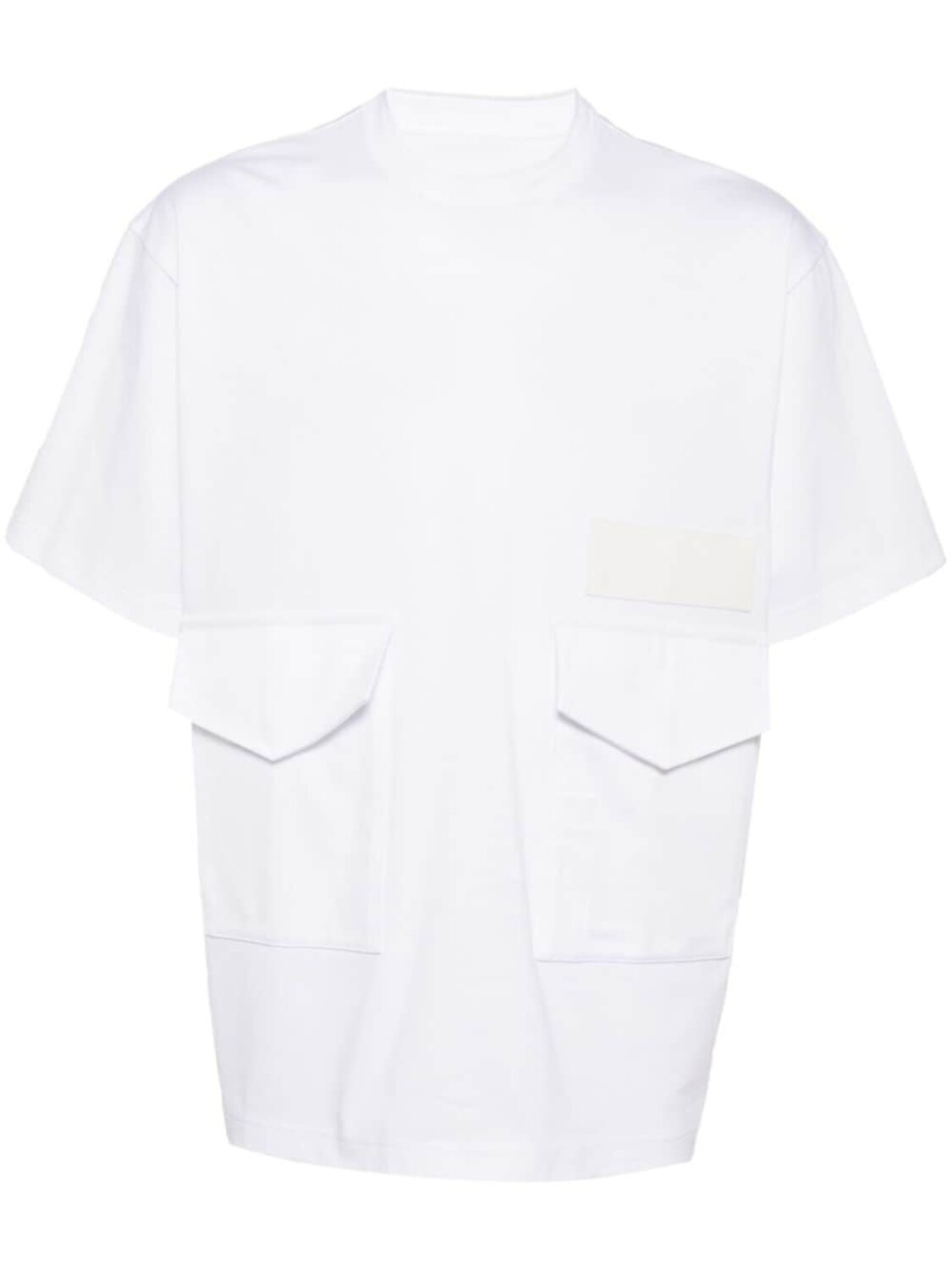 

Sacai футболка из хлопка с карманами-клапанами, белый