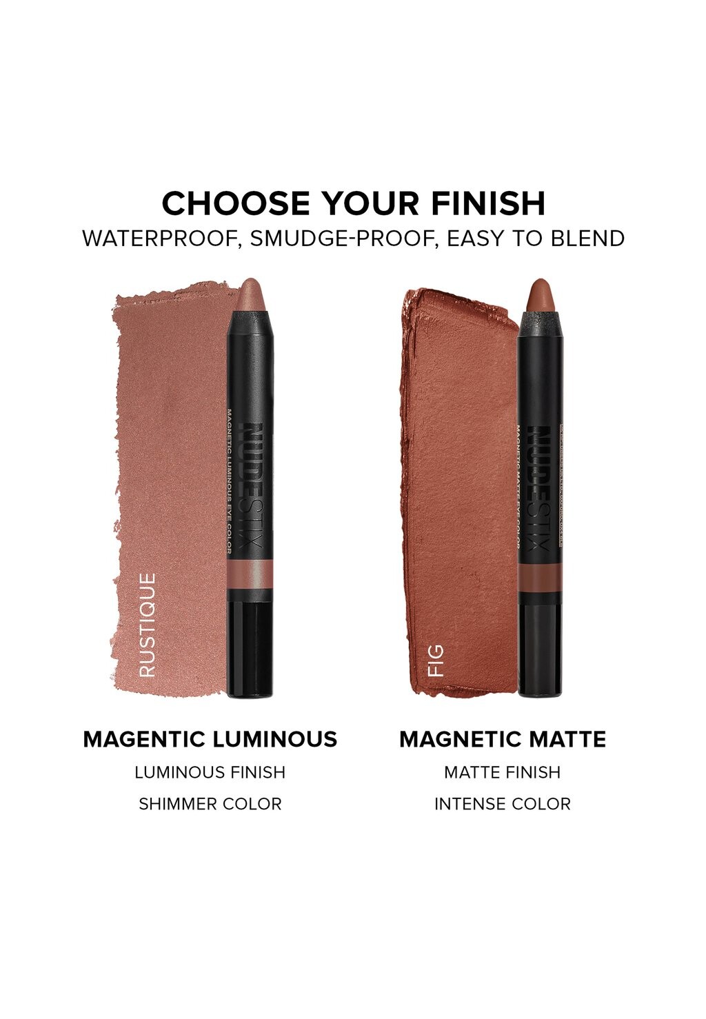 

Карандаши для бровей Magnetic Luminous Eye Color NUDESTIX, позолота