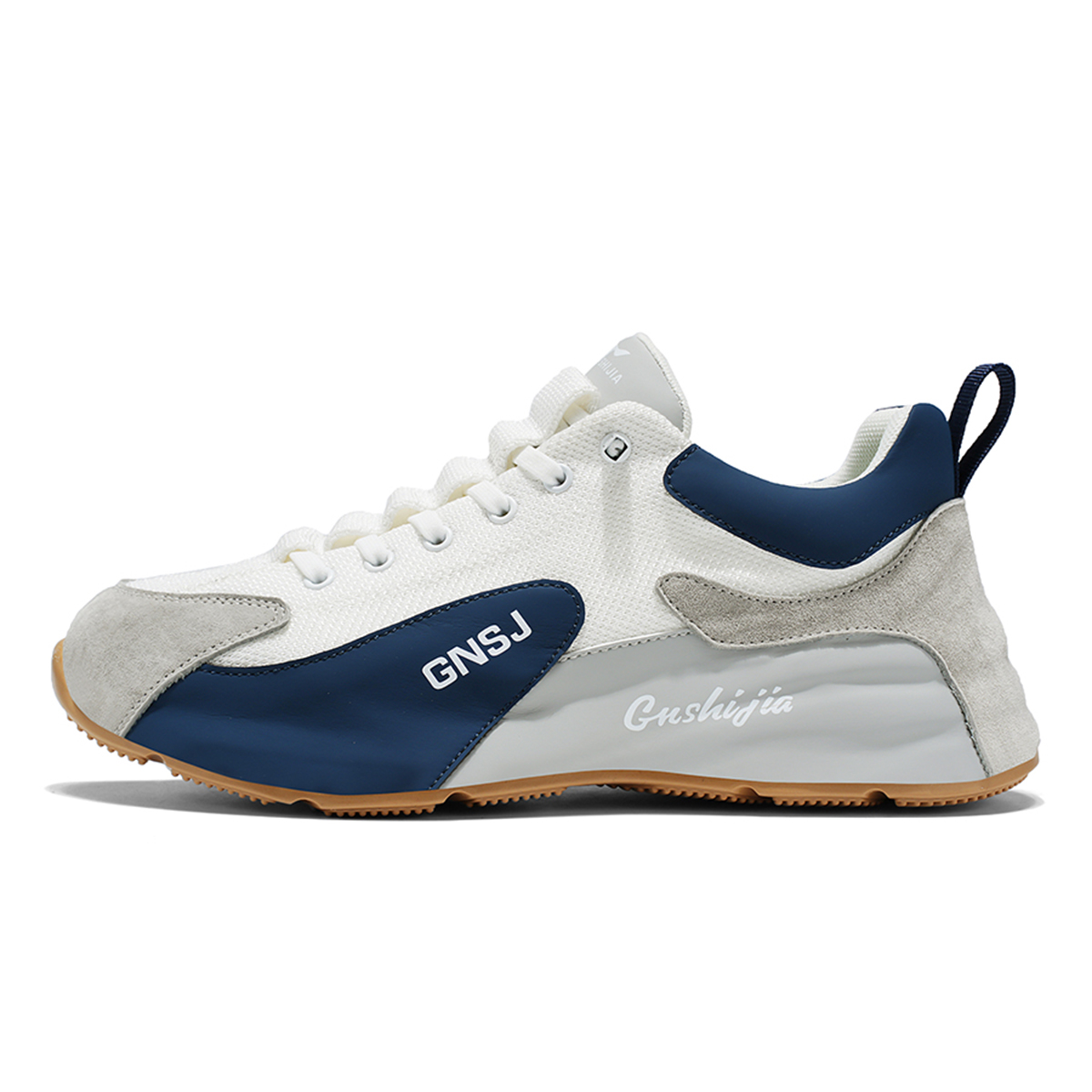 

Дышащие легкие низкие массивные кроссовки для мужчин G.N.SHIJIA, White Blue