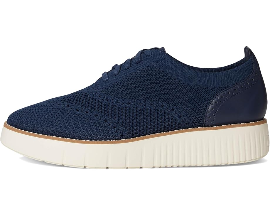 Оксфорды Cole Haan Grand City Platform Stitchlite Oxfords, цвет Navy Knit/Ivory — фото 4