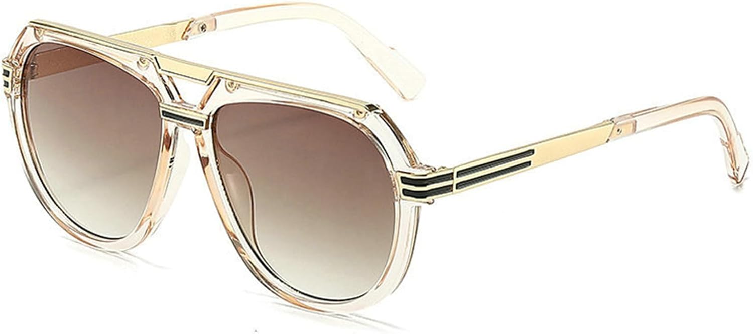 

Солнцезащитные очки Willochra Retro Double Bridges Pilot для женщин, увеличенного размера, в стиле ретро-панк для мужчин, градиентные солнцезащитные очки для активного отдыха, C7