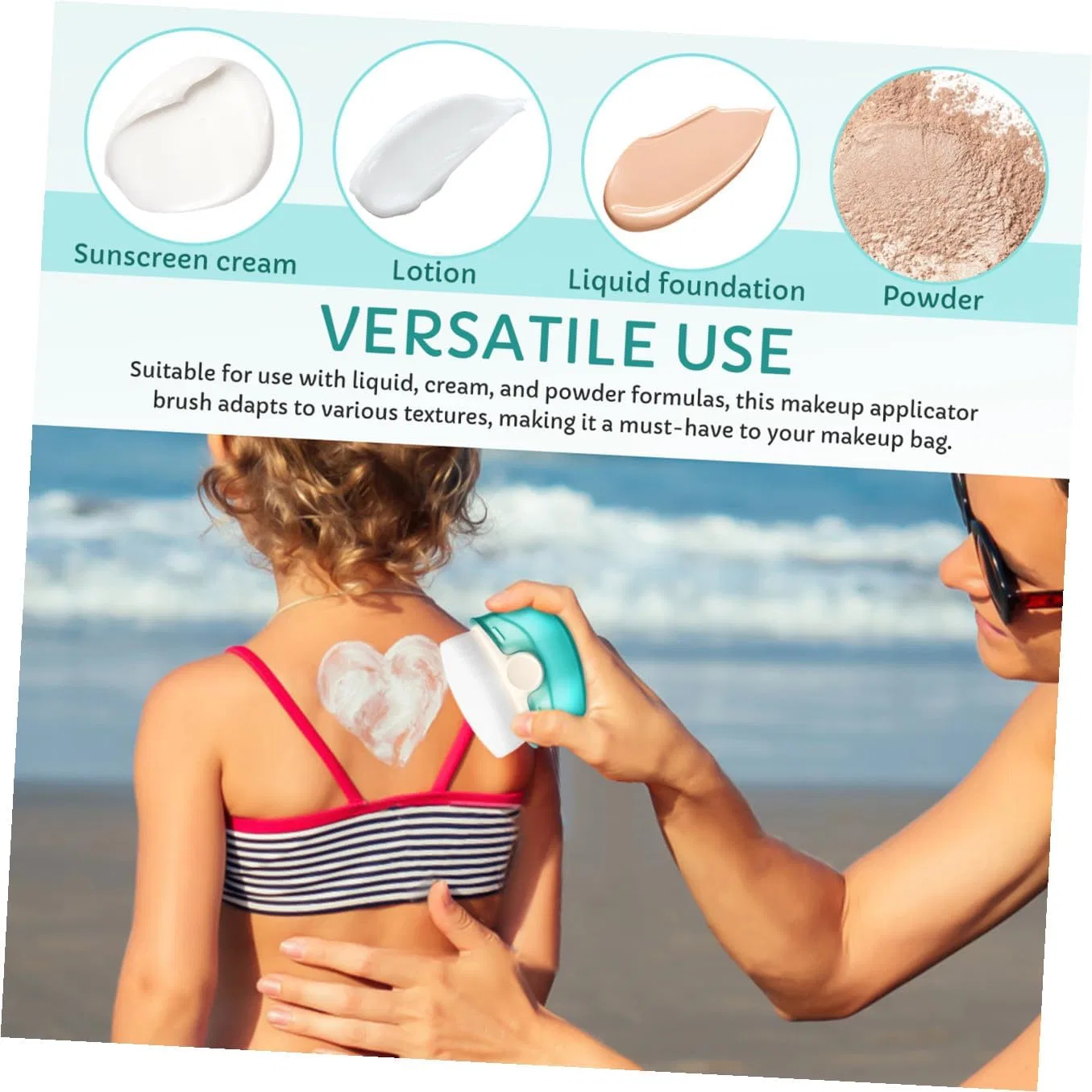 Кисть для автозагара TIDTALEO Sunscreen Brush, 6.2x4.5x4.5 см — фото 4