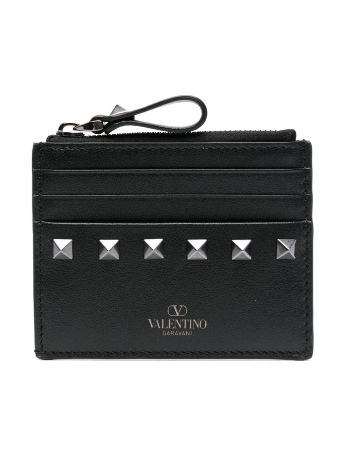 

Valentino Garavani картхолдер с отделкой Rockstud, черный