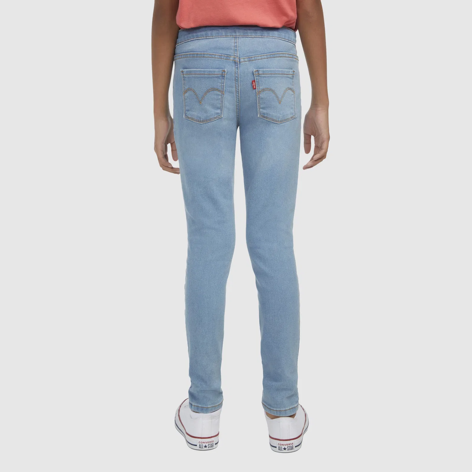 Джеггинсы на резинке для девочек 7-16 лет Levi's, Medium Wash — фото 4