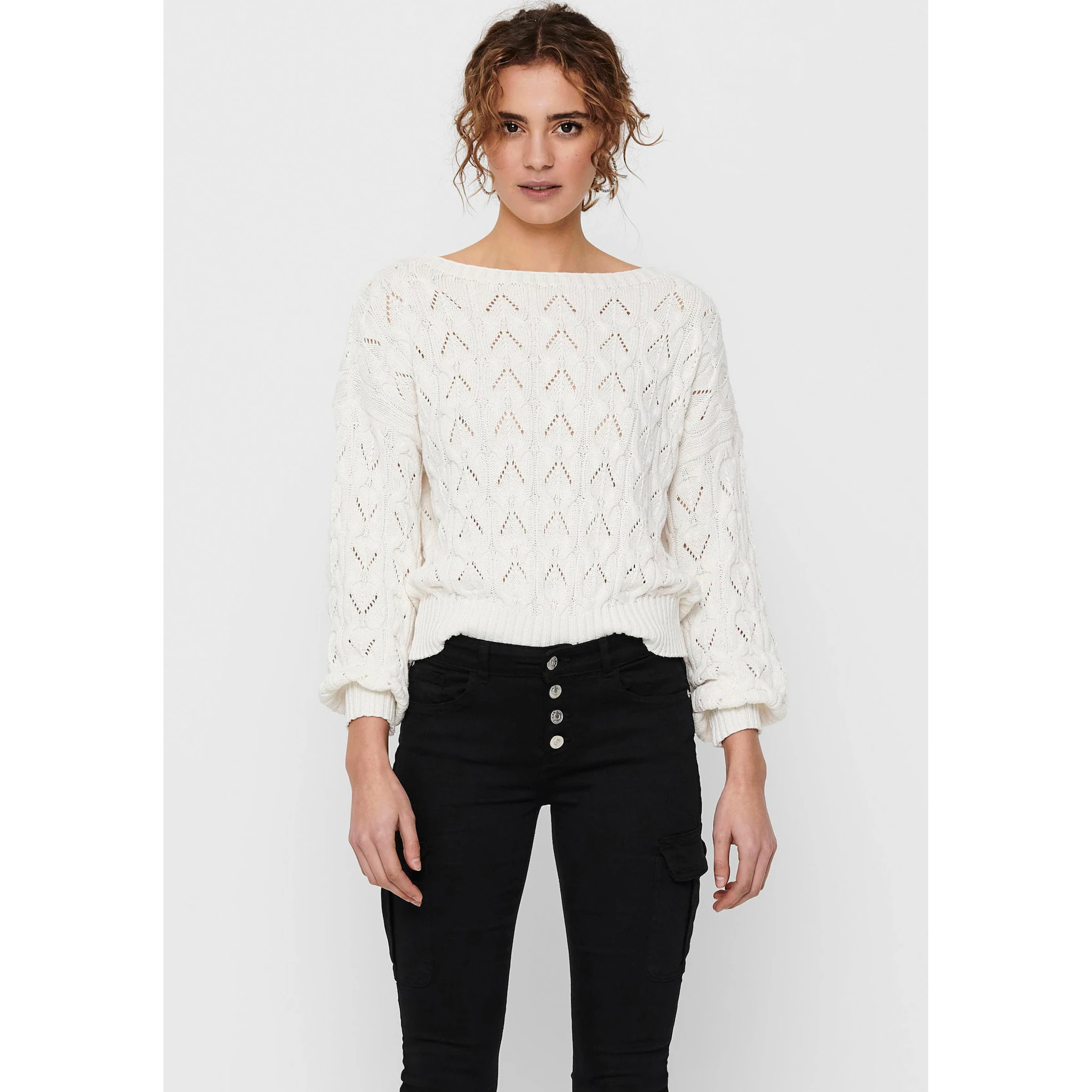 

Only вязаный свитер "ONLBRYNN LIFE STRUCTURE L/S PUL KNT", цвет Cloud Dancer