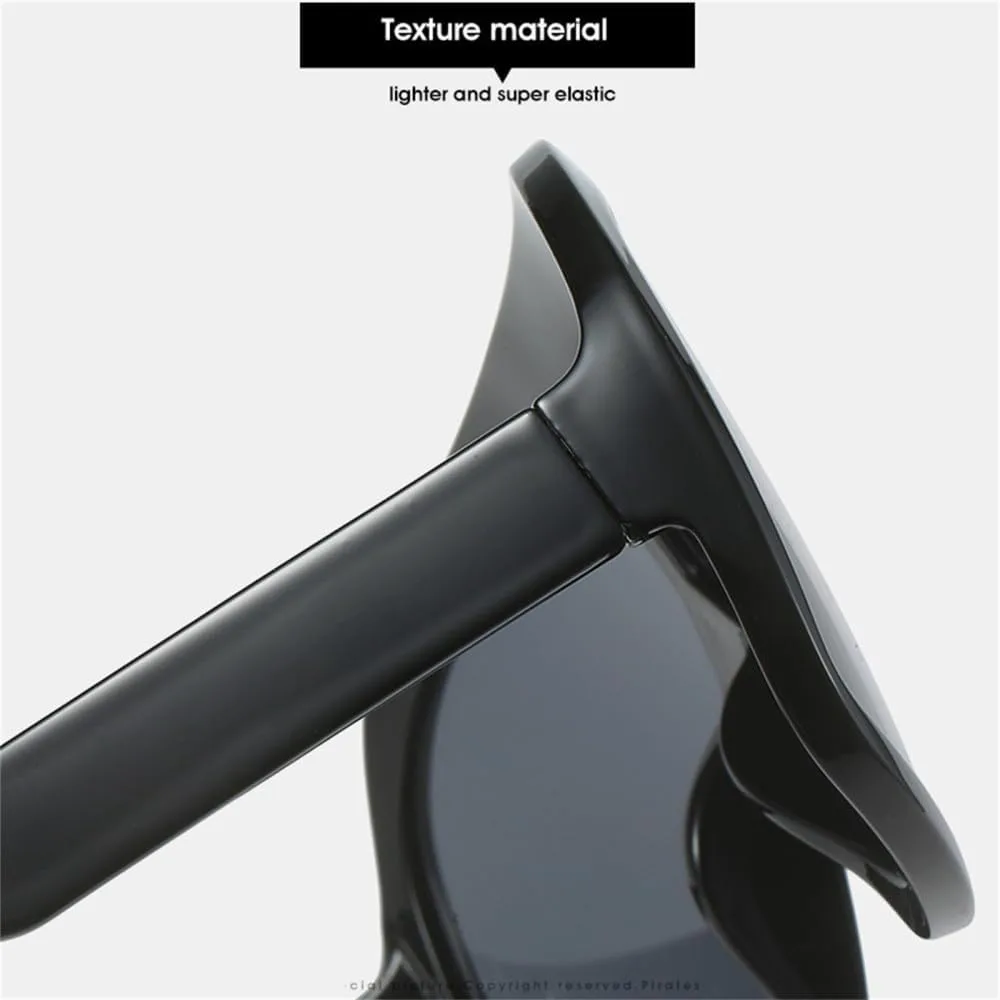 

Большие цельные солнцезащитные очки для женщин, большие солнцезащитные очки-щитки для мужчин, очки для защиты от УФ-излучения для активного отдыха MTZJH, Blue Gray