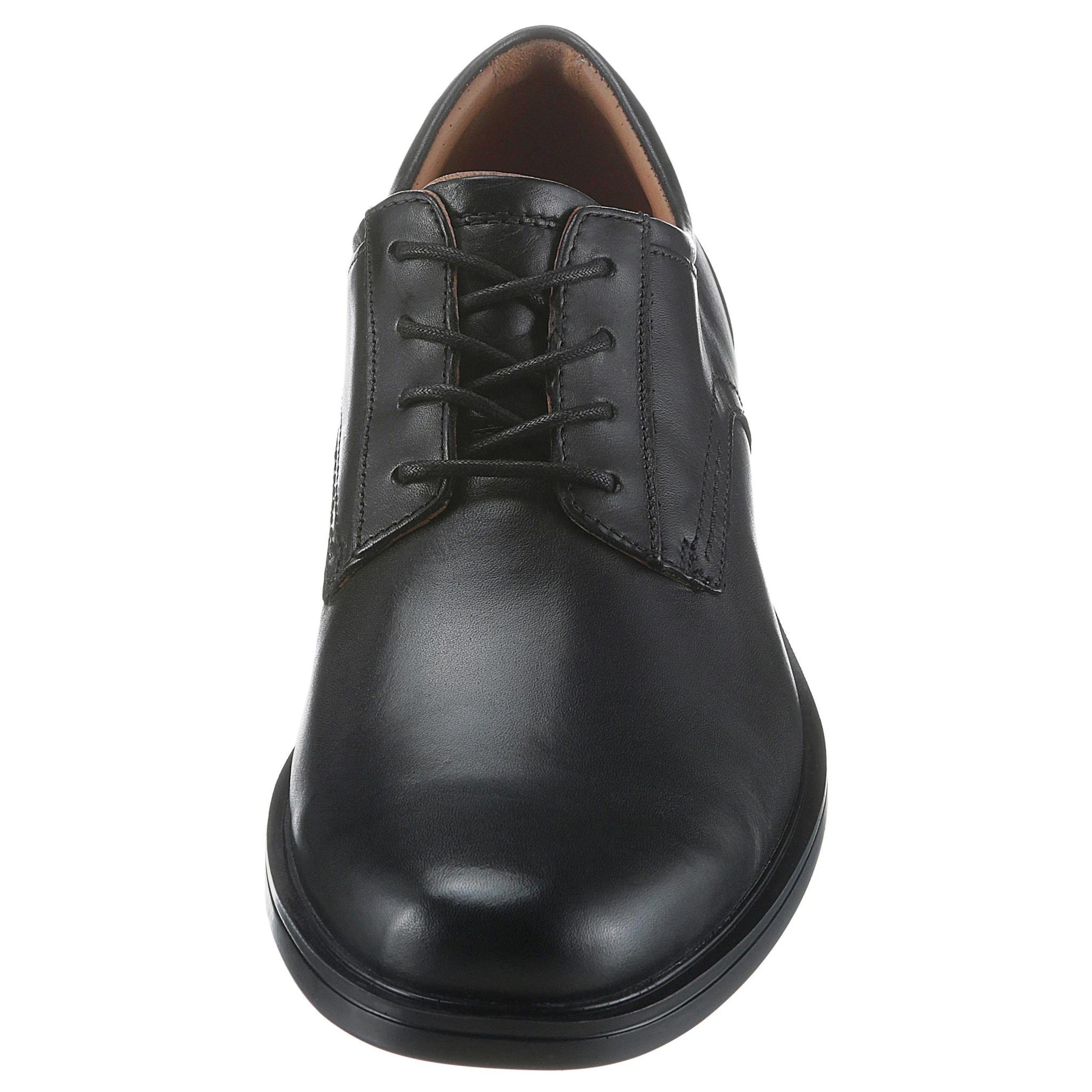 Туфли Clarks на шнуровке "Aldric Lace", с мягкой кожаной стелькой, повседневная обувь, полуботинки, туфли на шнуровке, черный — фото 4