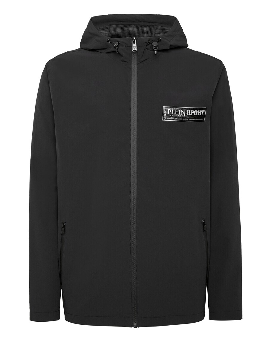 

Толстовка с капюшоном на молнии Plein Sport Zip-Up Hoodie, черный